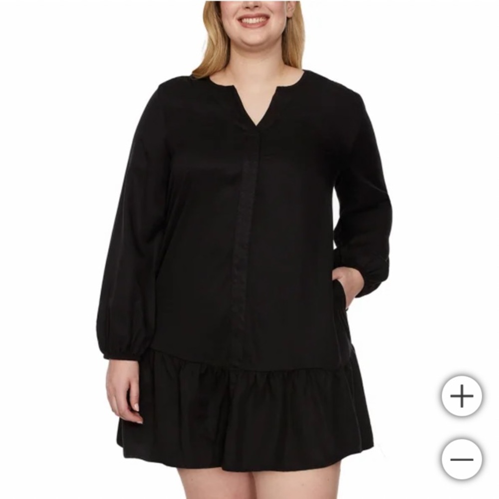 ☀️NWT Buffalo Long Sleeve Dress Black Size Large - Picture 4 of 14